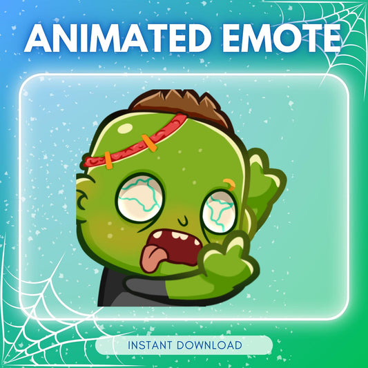 Cute flipping zombie - halloween emotes edition... | Animated Emote for Twitch & Discord