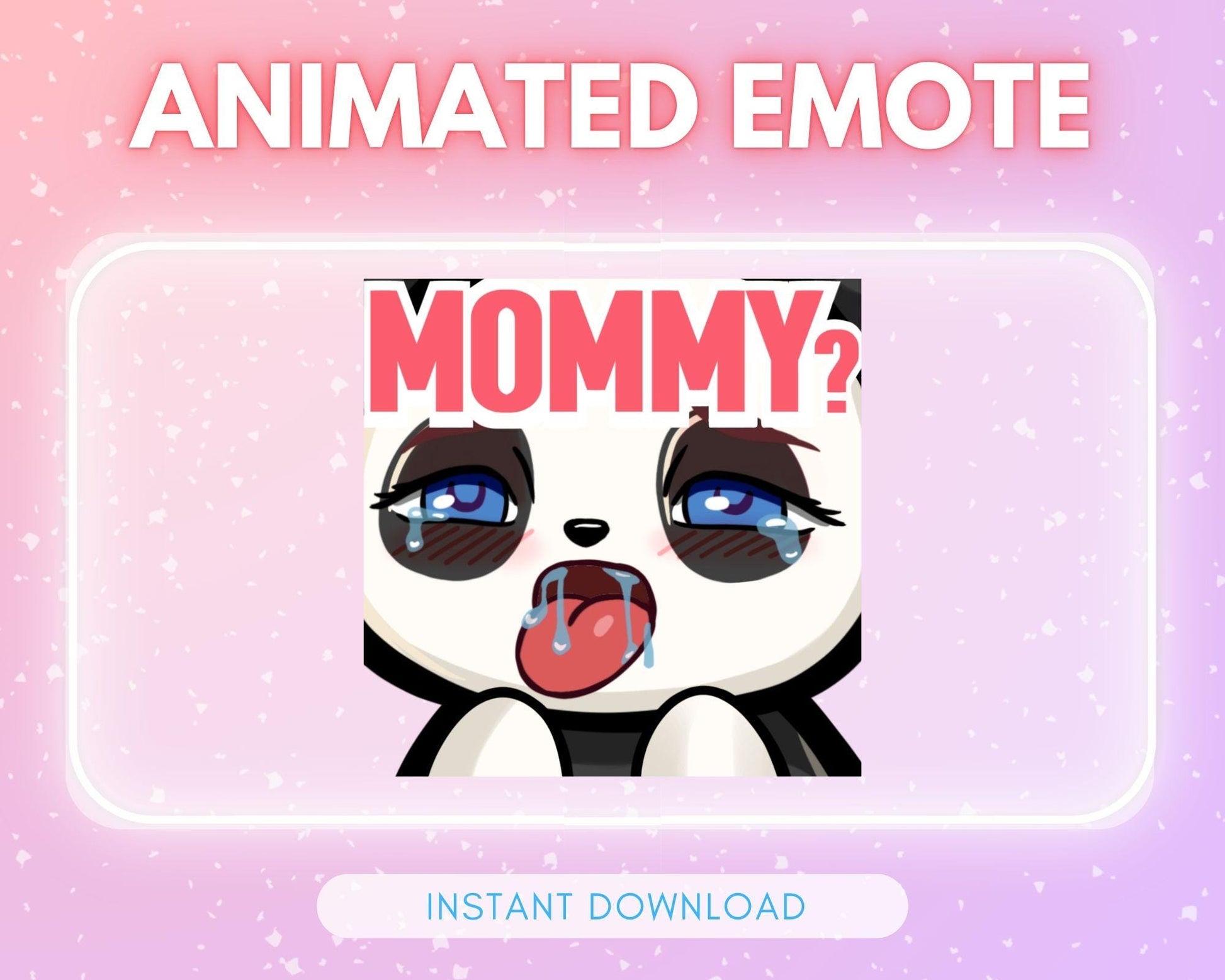 Thirsty panda mommy panda love emote | Animated Emote for Twitch & Discord