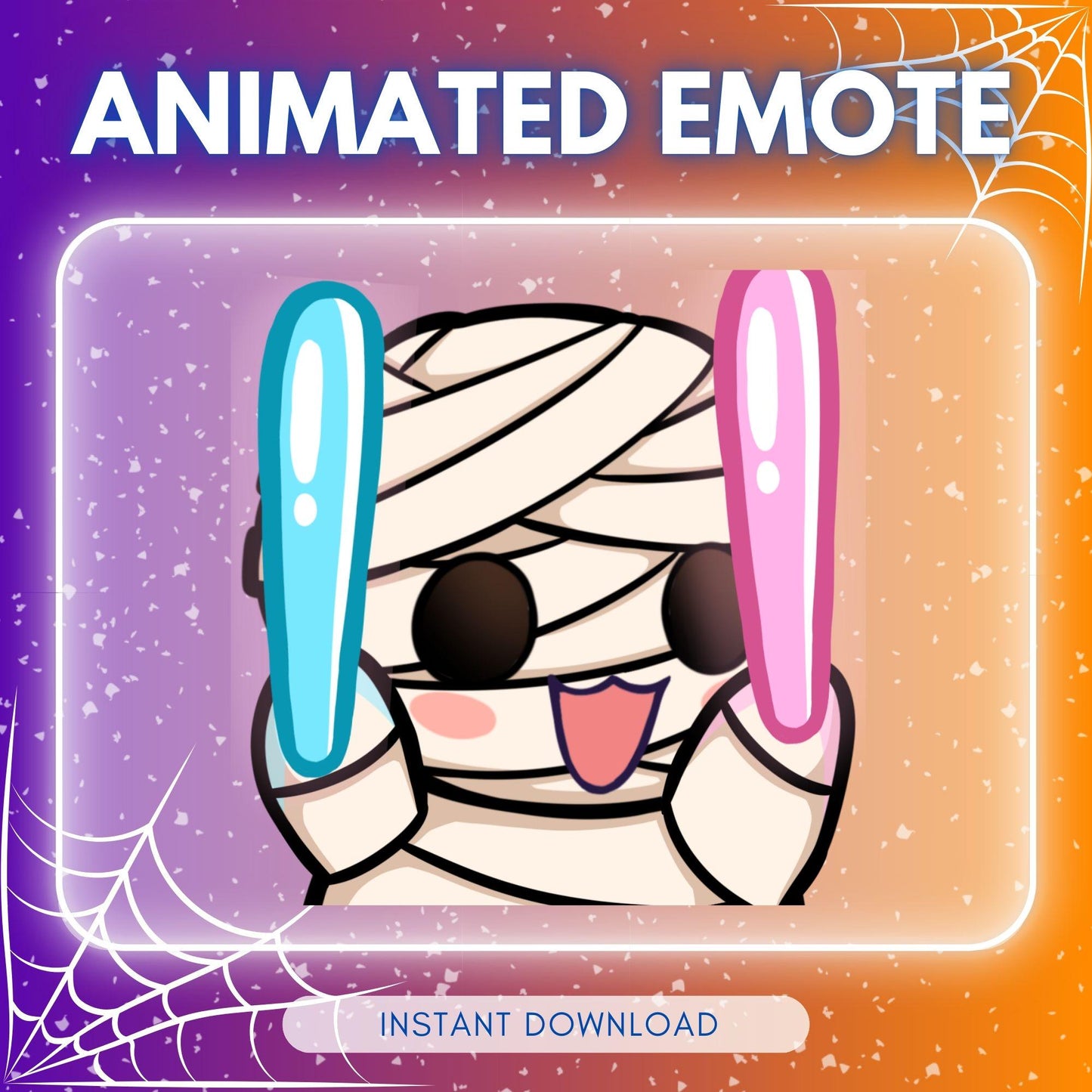 Cute raving mummy - halloween emotes edition... | Animated Emote for Twitch & Discord