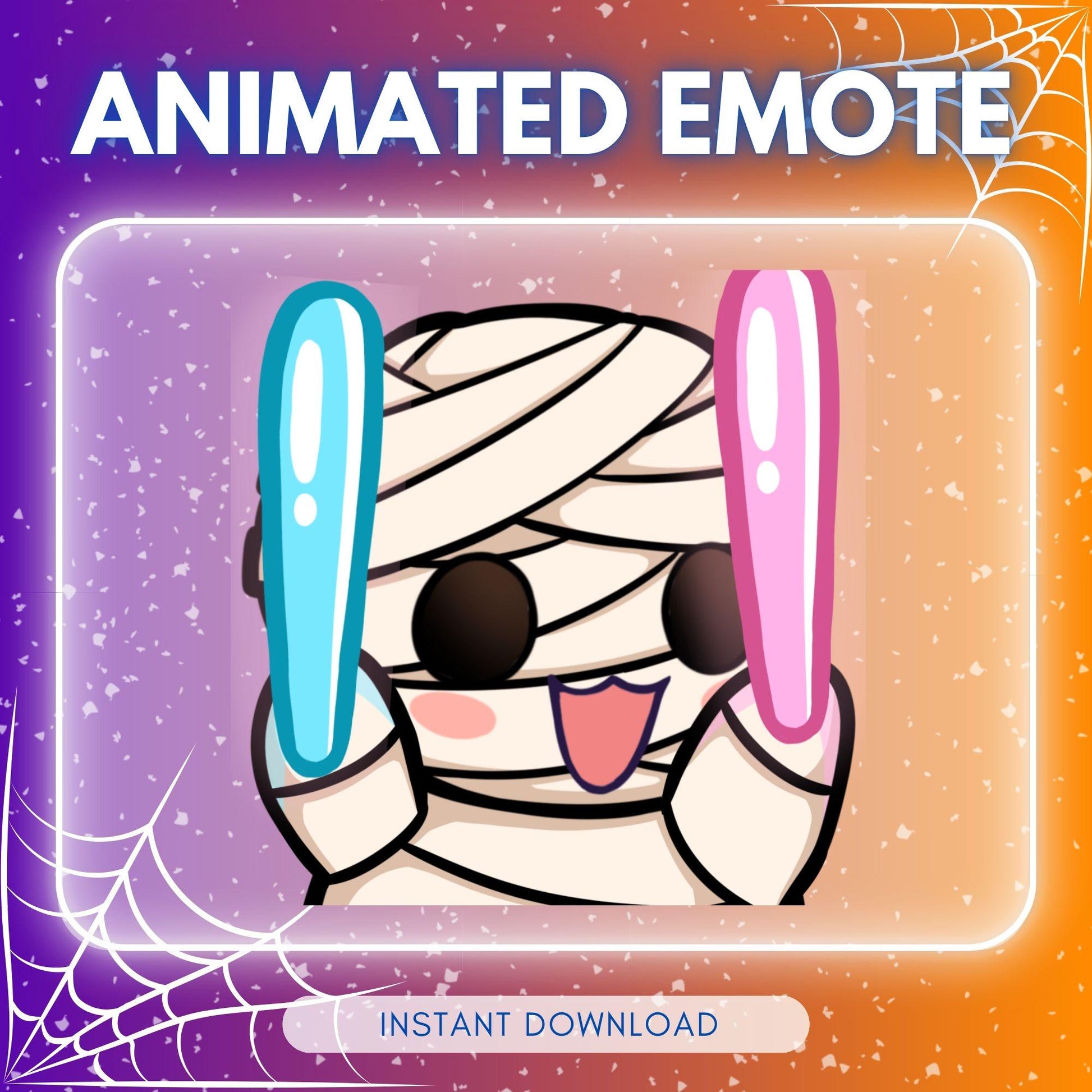 Cute raving mummy - halloween emotes edition... | Animated Emote for Twitch & Discord