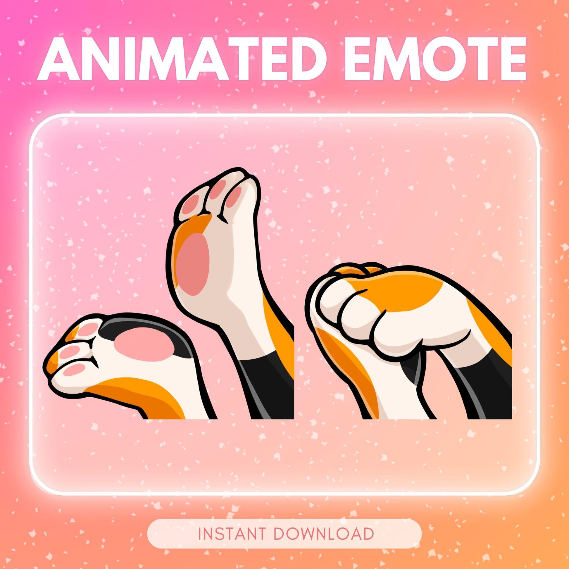 Animated calico cat Paw Clap Emote: Twitch &... | Animated Emote for Twitch & Discord