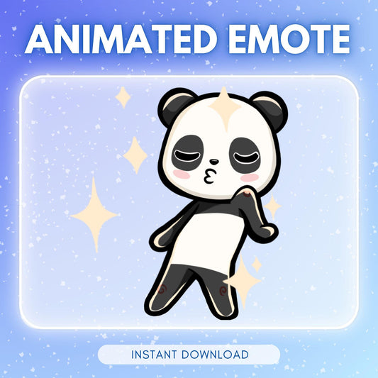 Cute sparkling dancing panda | Animated Emote for Twitch & Discord