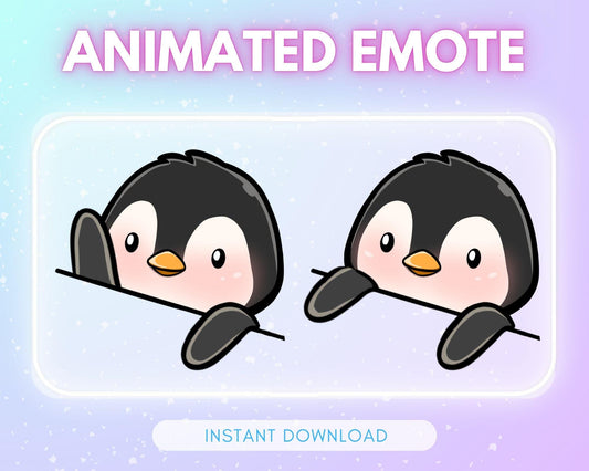Adorable penguin bongo | Animated Emote for Twitch & Discord