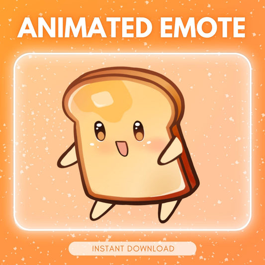 Cute thrusting toast - dancing bread emote | Animated Emote for Twitch & Discord