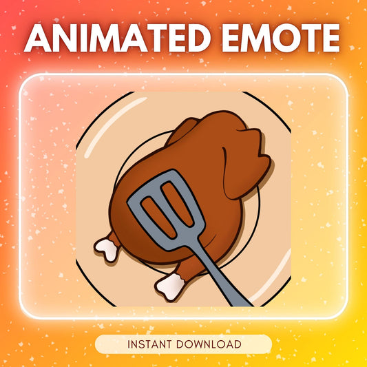 Funny turkey spank emote | Animated Emote for Twitch & Discord