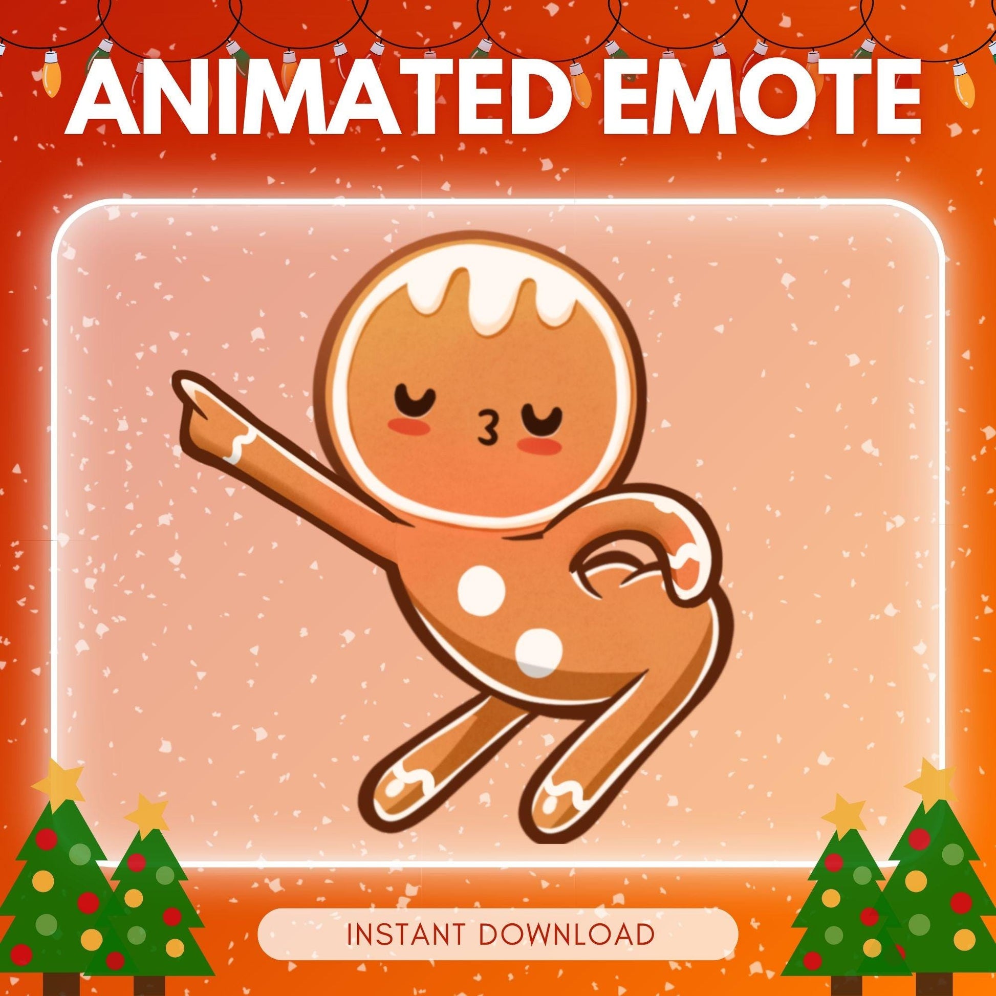 Cute disco dancing gingerbread - christmas theme emotes | Animated Emote for Twitch & Discord
