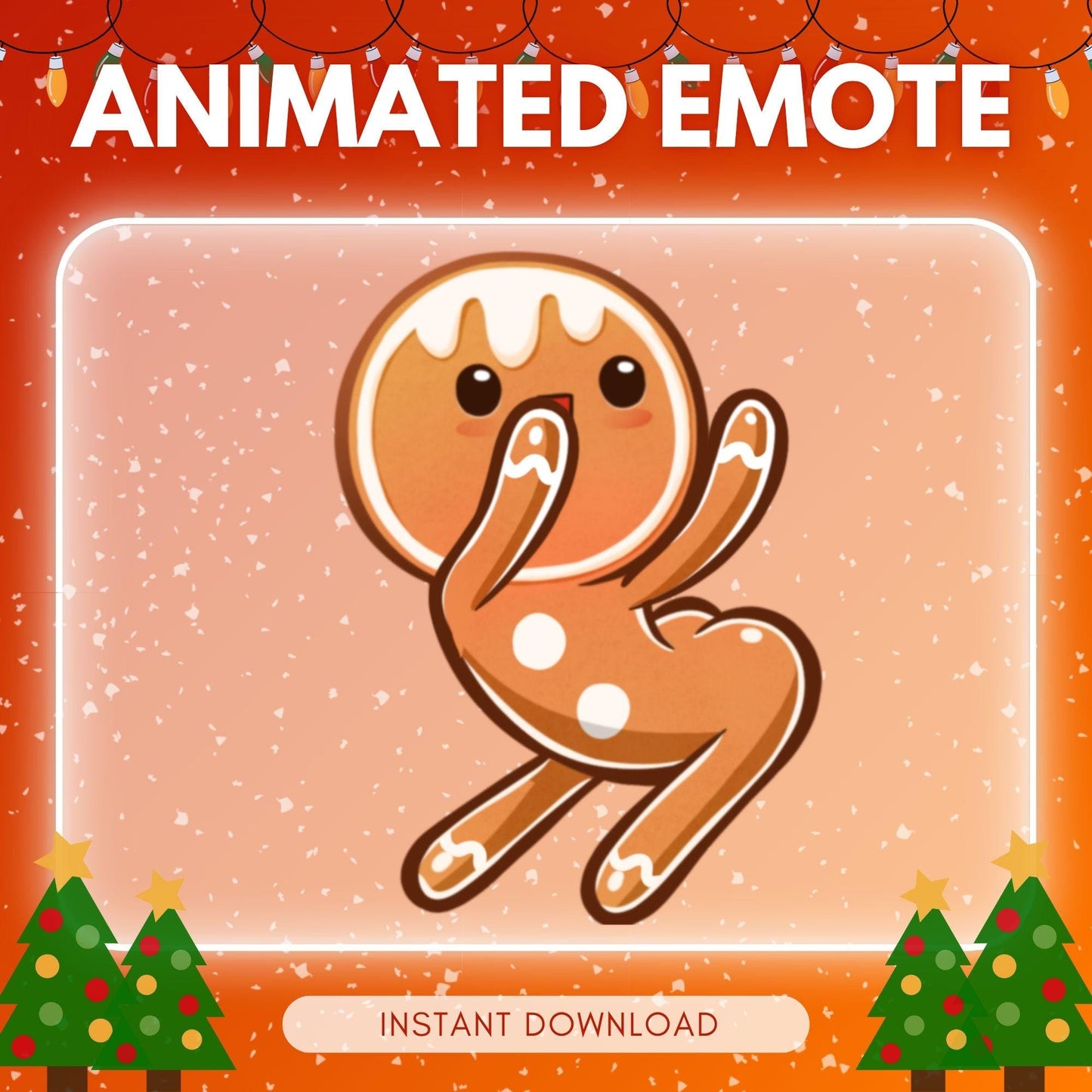 Cute disco dancing gingerbread - christmas theme... | Animated Emote for Twitch & Discord
