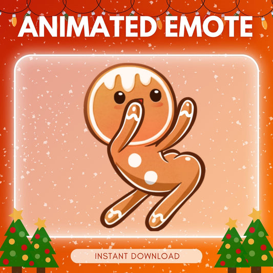 Cute disco dancing gingerbread - christmas theme... | Animated Emote for Twitch & Discord