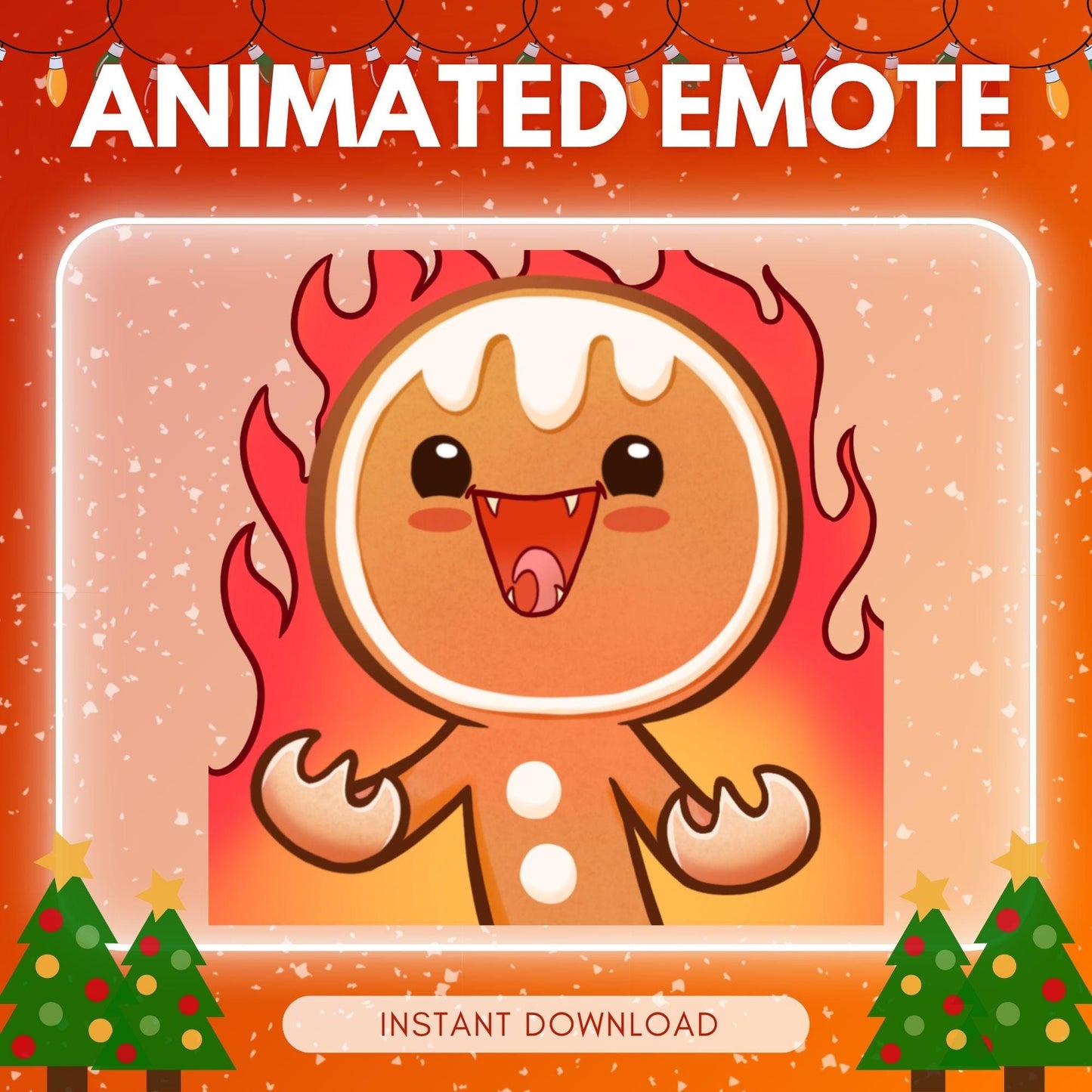 Cute Evil laugh gingerbread chrismtas theme emotes... | Animated Emote for Twitch & Discord
