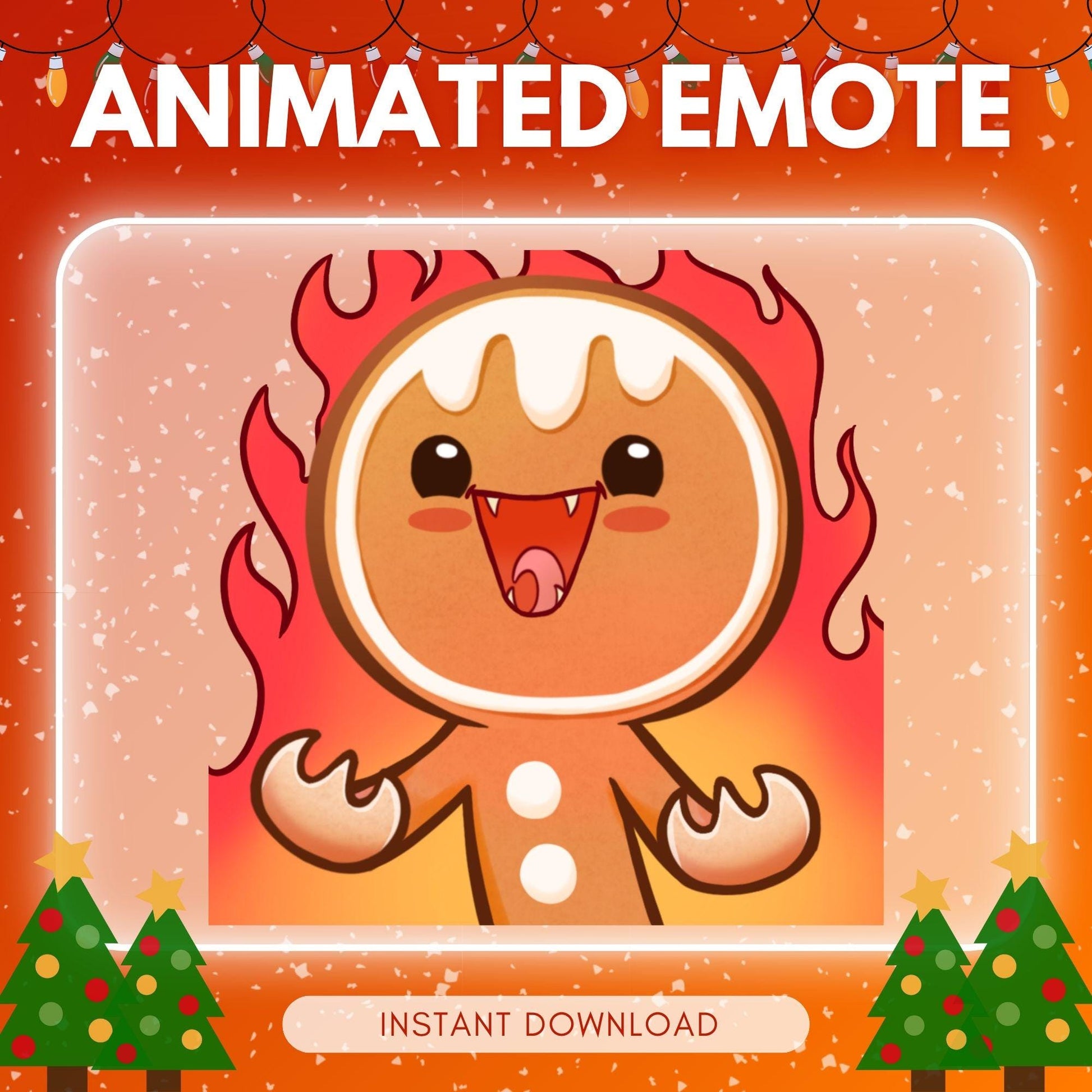 Cute Evil laugh gingerbread chrismtas theme emotes... | Animated Emote for Twitch & Discord