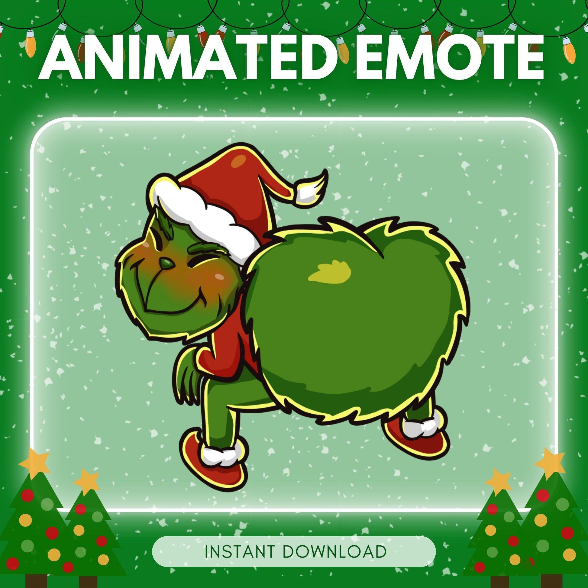 Twerking Grinch - Christmas emotes edition... | Animated Emote for Twitch & Discord