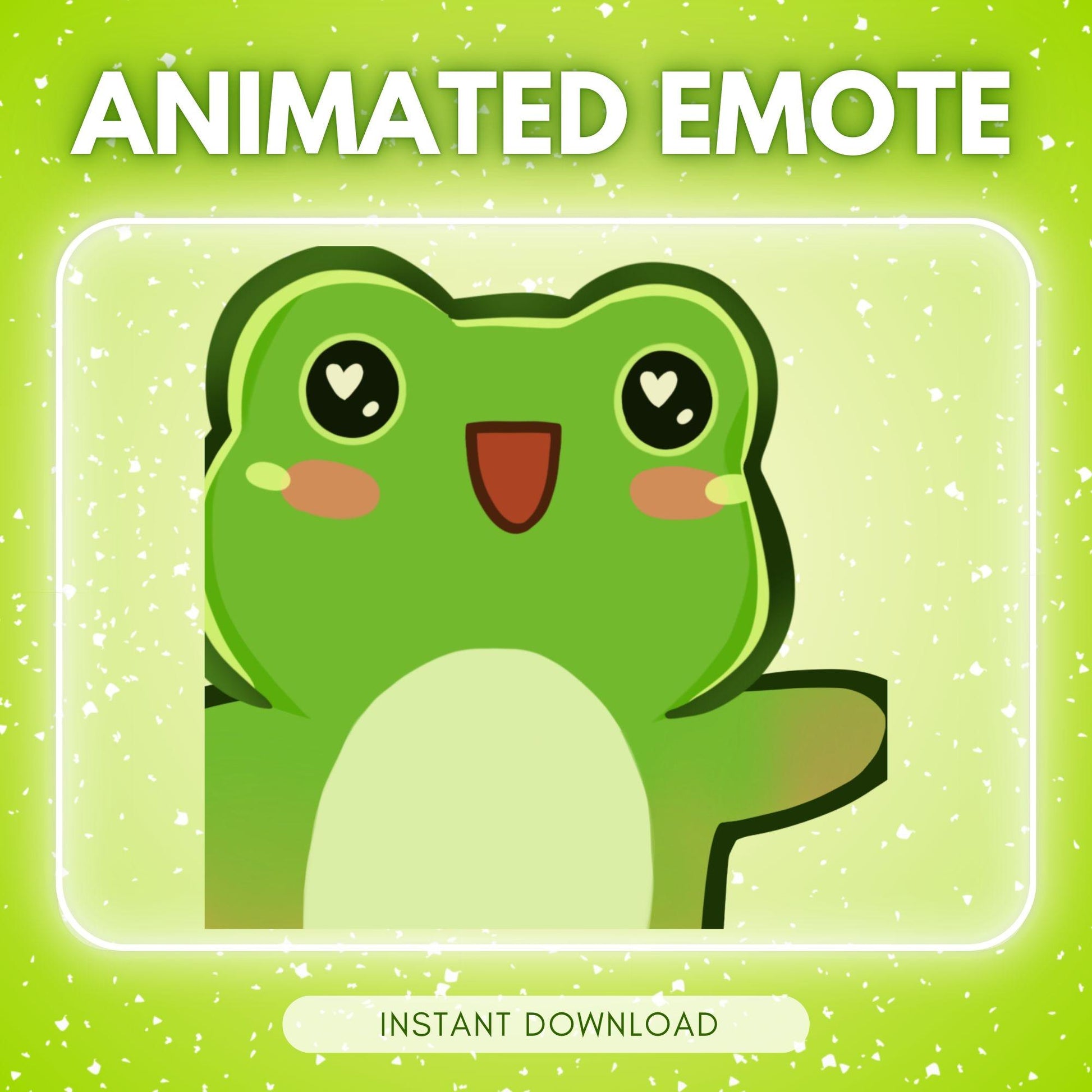 Cute waving frog | Animated Emote for Twitch & Discord