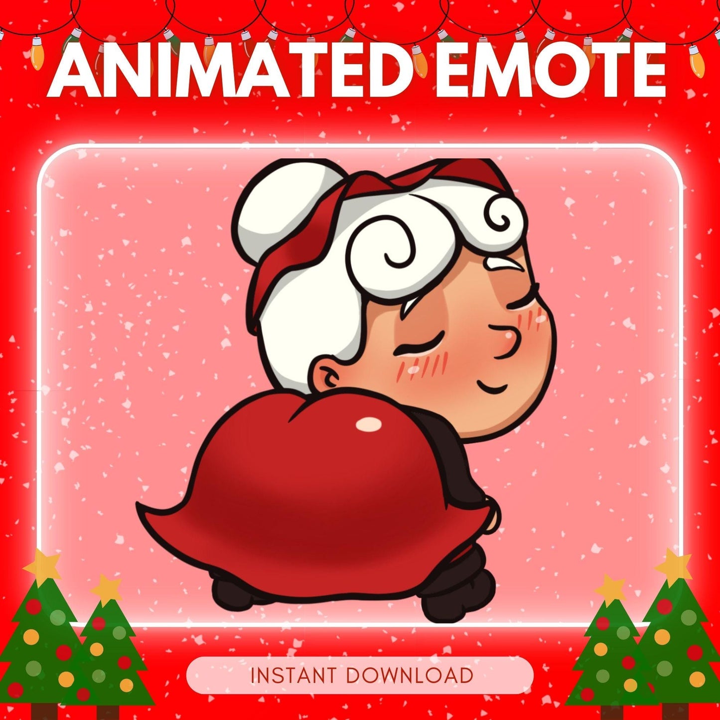 Twerking MRS Claus - Christmas emotes edition... | Animated Emote for Twitch & Discord
