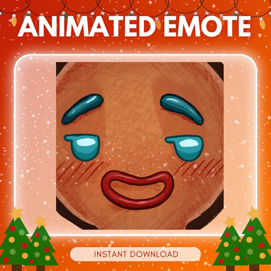 Cute smirking gingerbread - christmas theme emotes | Animated Emote for Twitch & Discord