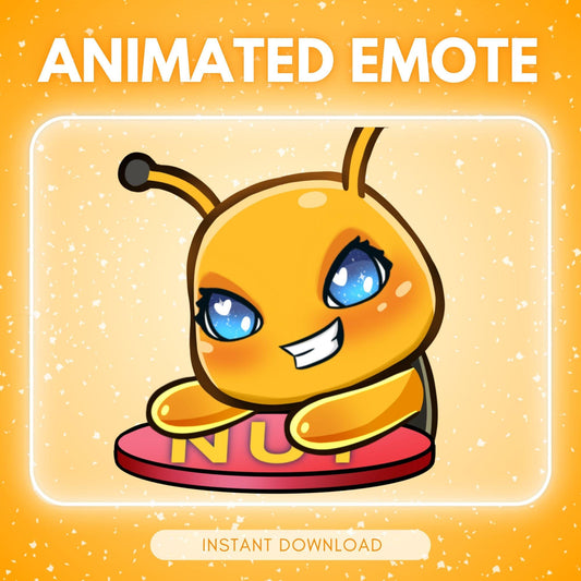 ANIMATED beemote twitch & discord - Cute "nut"... | Animated Emote for Twitch & Discord