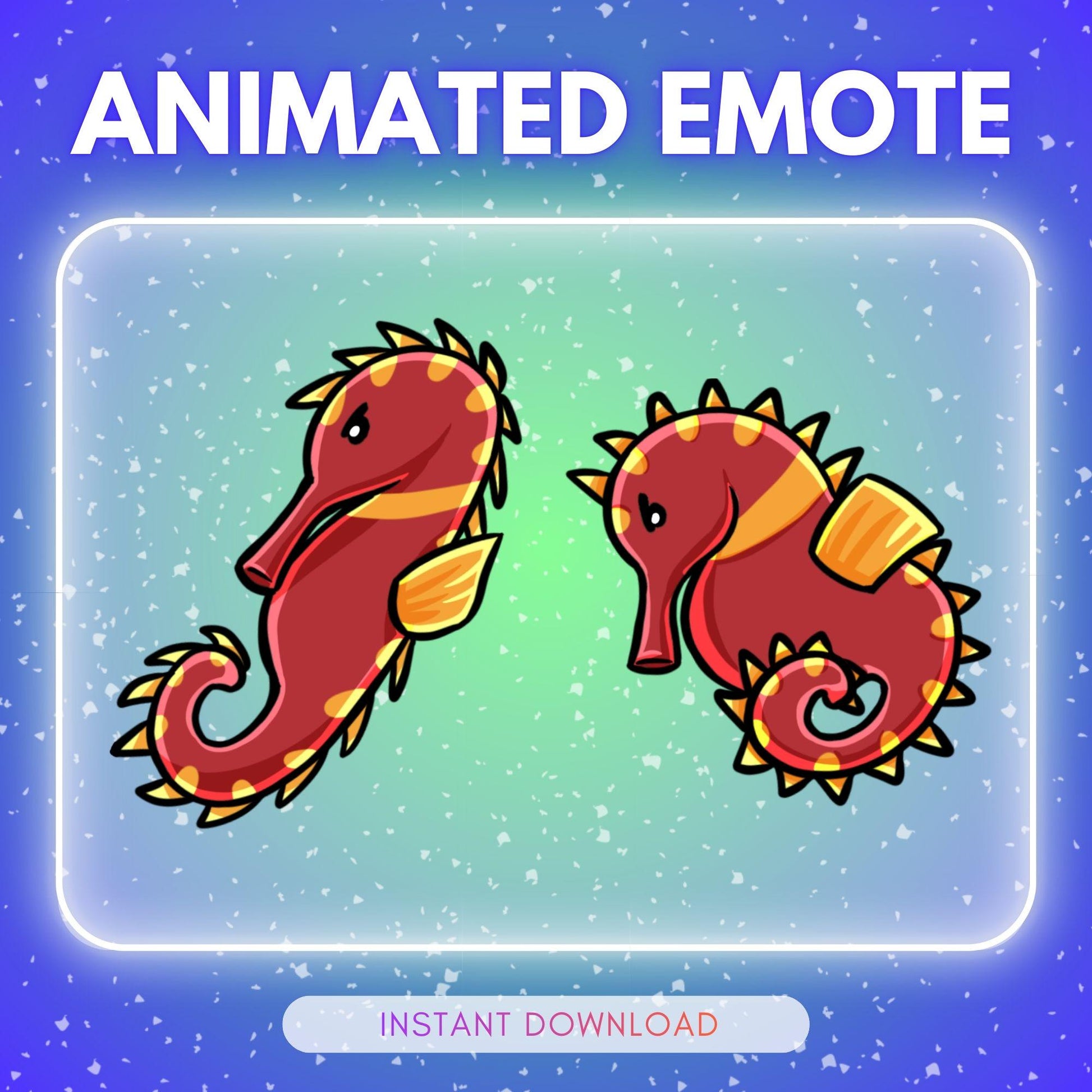 Funny seahorse raid - aggressively swimming... | Animated Emote for Twitch & Discord