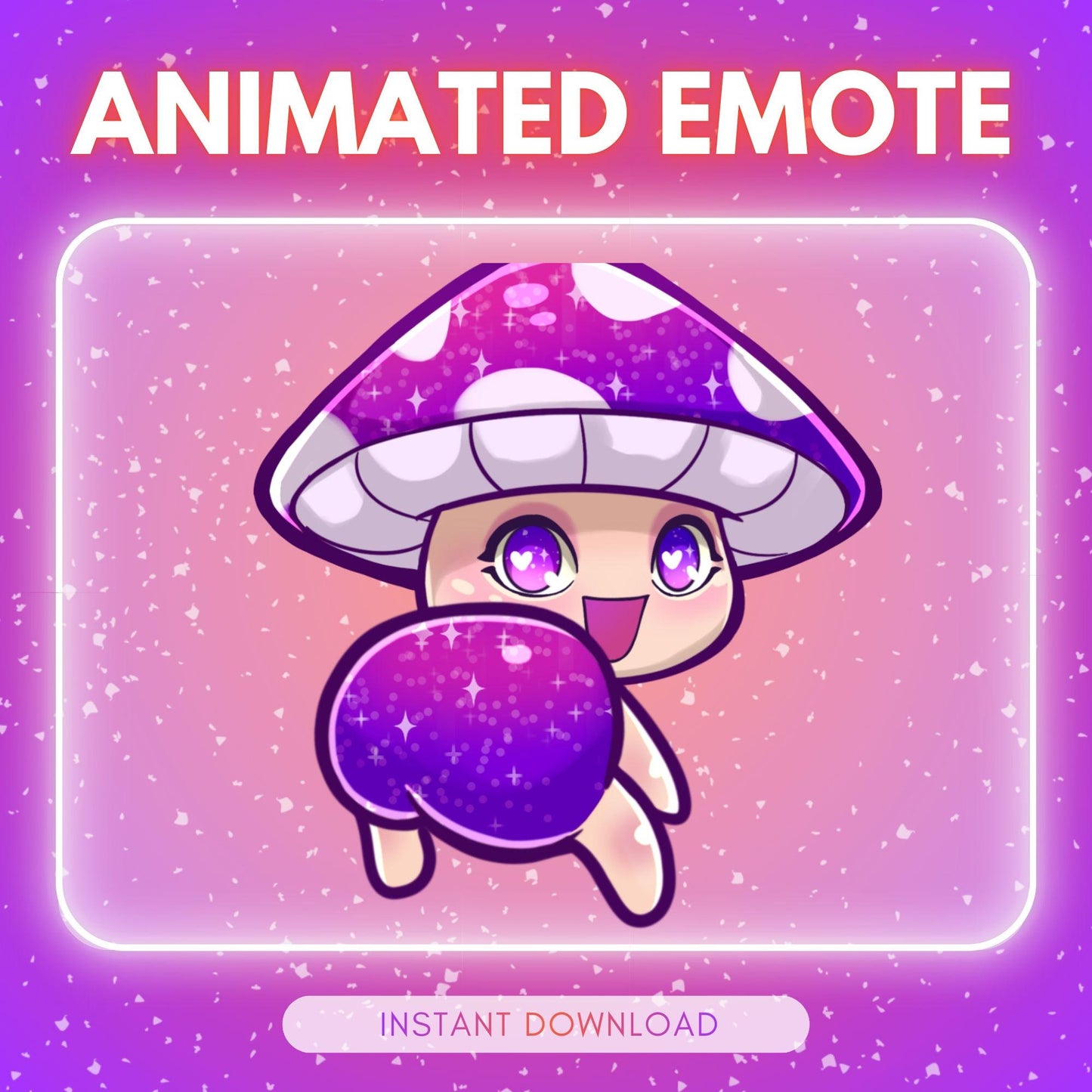 Adorable magic mushroom emote - dancing / twerking... | Animated Emote for Twitch & Discord