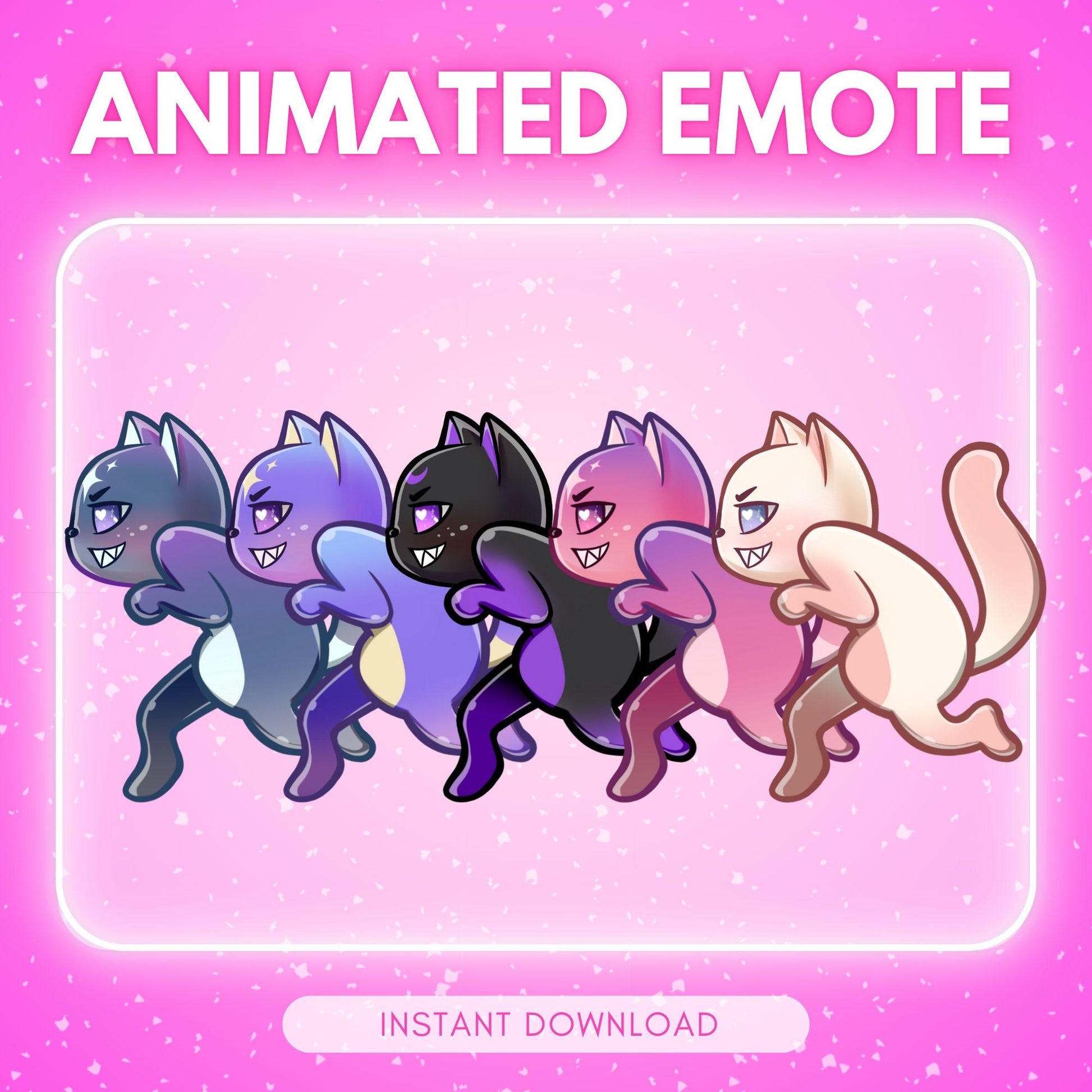 Twitch & discord - Cat Raid emote - Two in One emotes | Animated Emote for Twitch & Discord