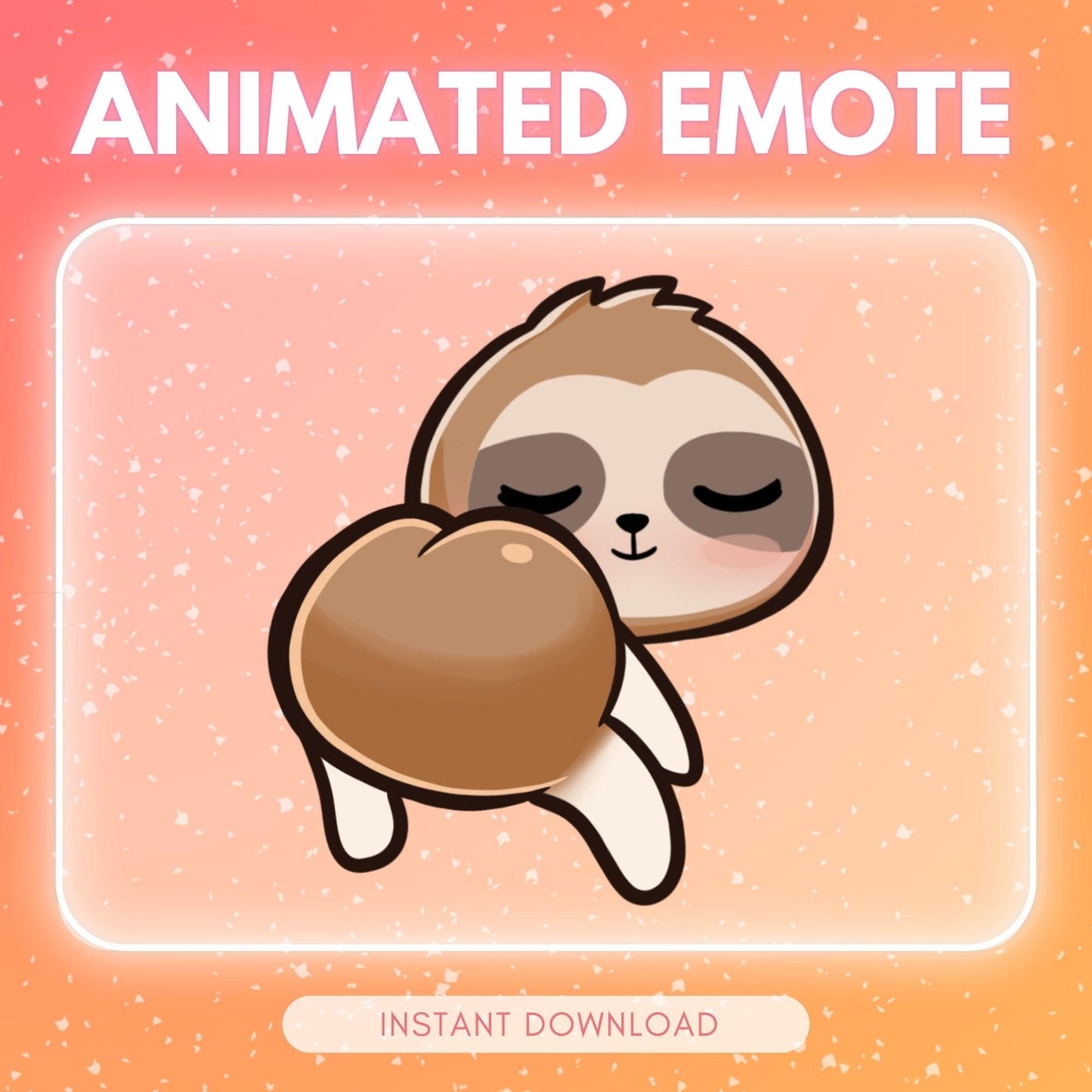 Animated Sloth Emote - Twerking sloth emote for... | Animated Emote for Twitch & Discord