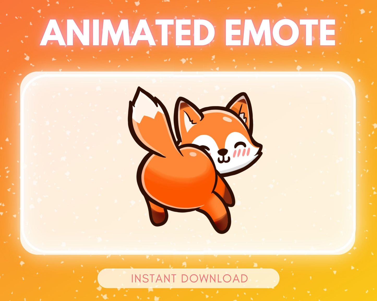 Adorable fox emote - twerking fox (perfect | Animated Emote for Twitch & Discord