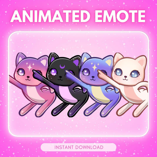 Twitch & discord - Cat Disco Party emote - Two in... | Animated Emote for Twitch & Discord