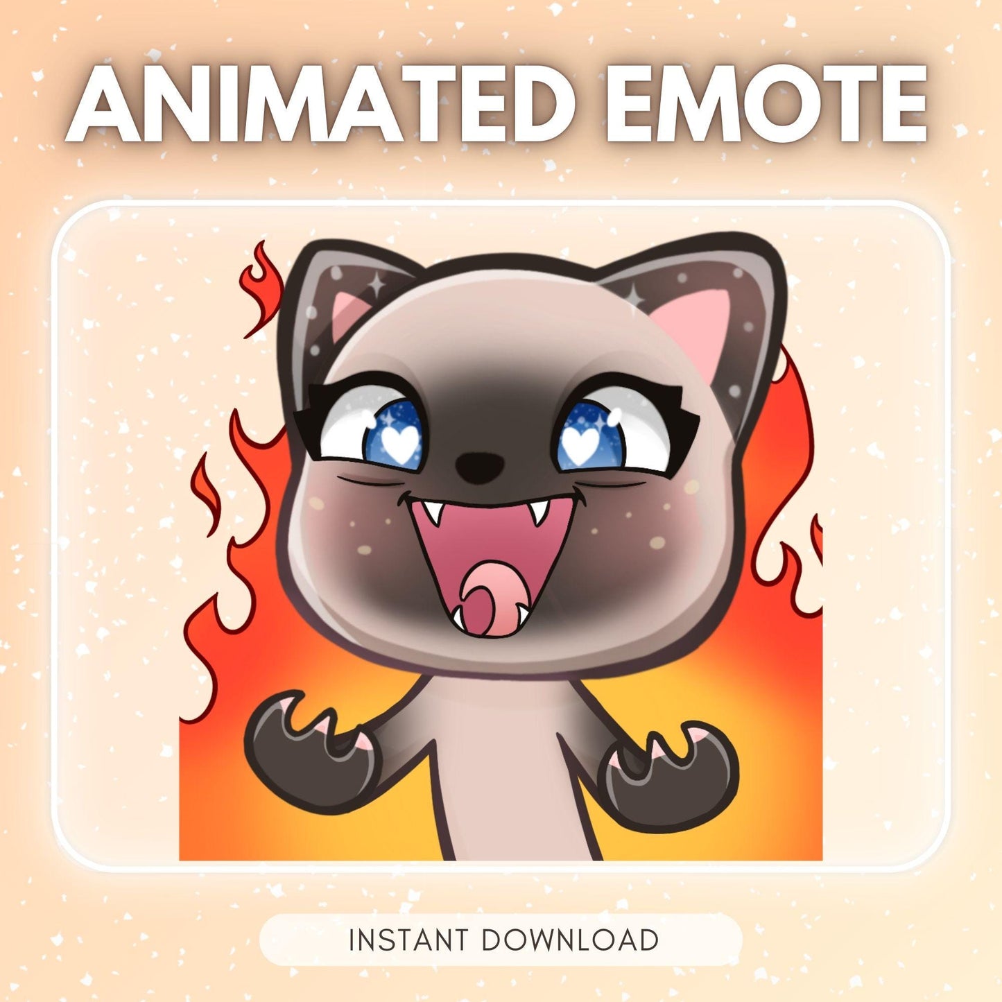Cute evil laughing siamese kitty cat ragdoll cat emote | Animated Emote for Twitch & Discord