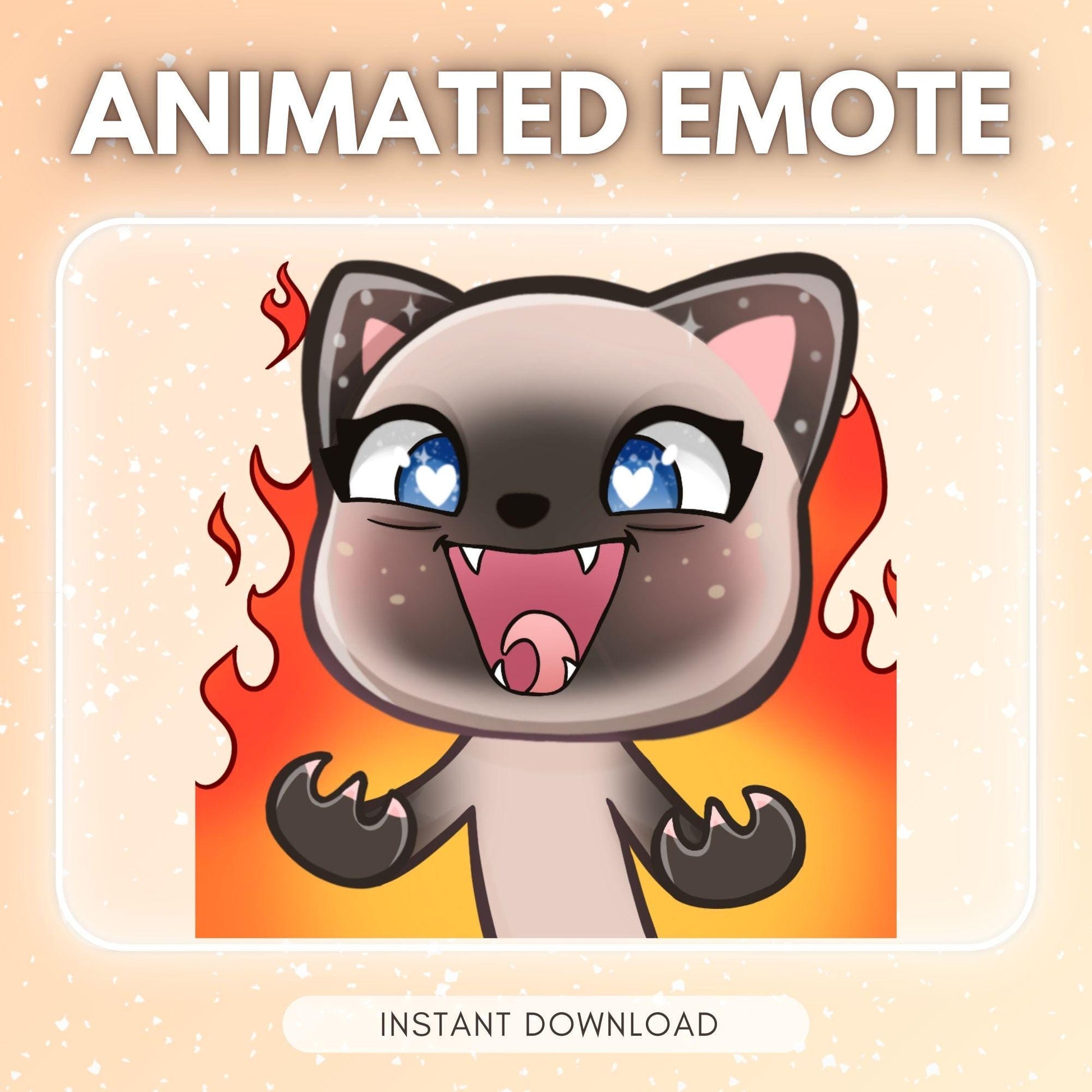 Cute evil laughing siamese kitty cat ragdoll cat emote | Animated Emote for Twitch & Discord