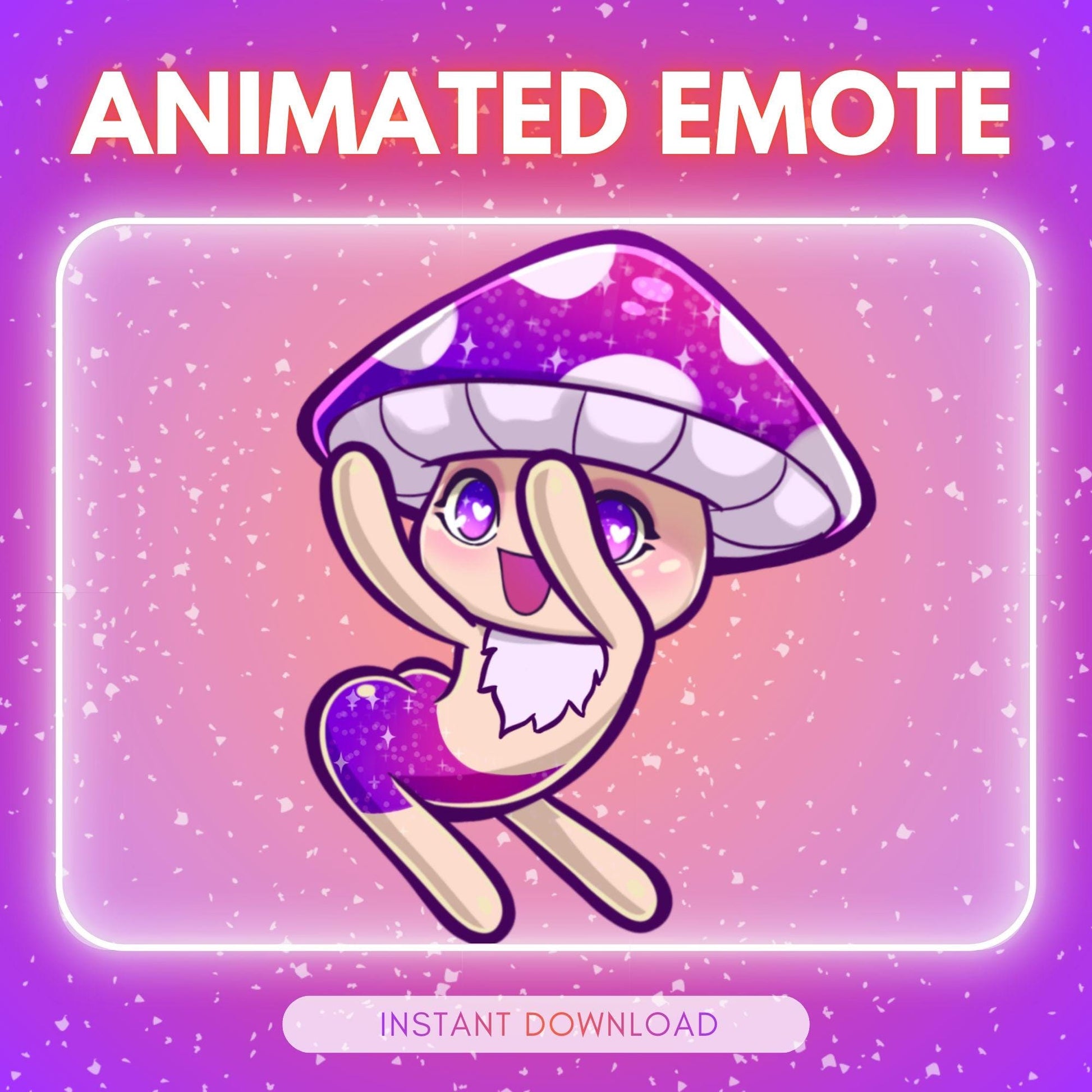 Adorable magic mushroom emote - dancing forest... | Animated Emote for Twitch & Discord