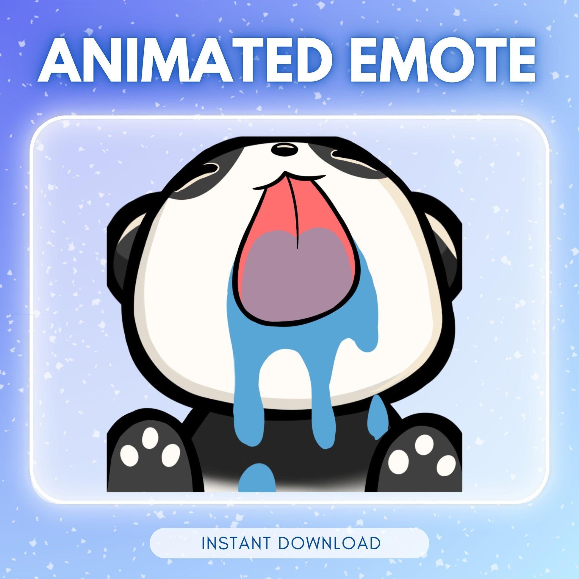 Cute screen lick panda licking panda | Animated Emote for Twitch & Discord