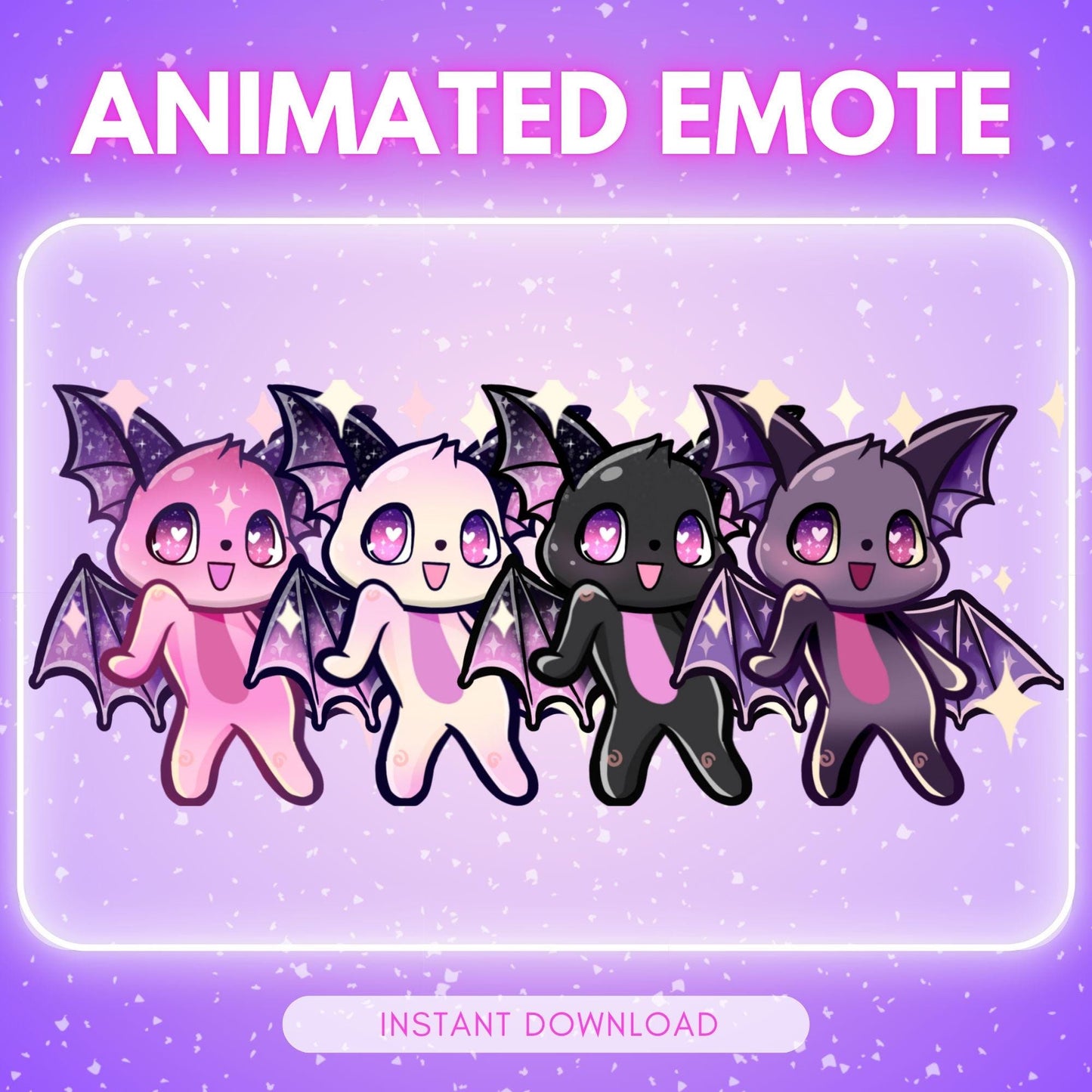Twitch & discord - Bat Party emote - Two in One emotes | Animated Emote for Twitch & Discord