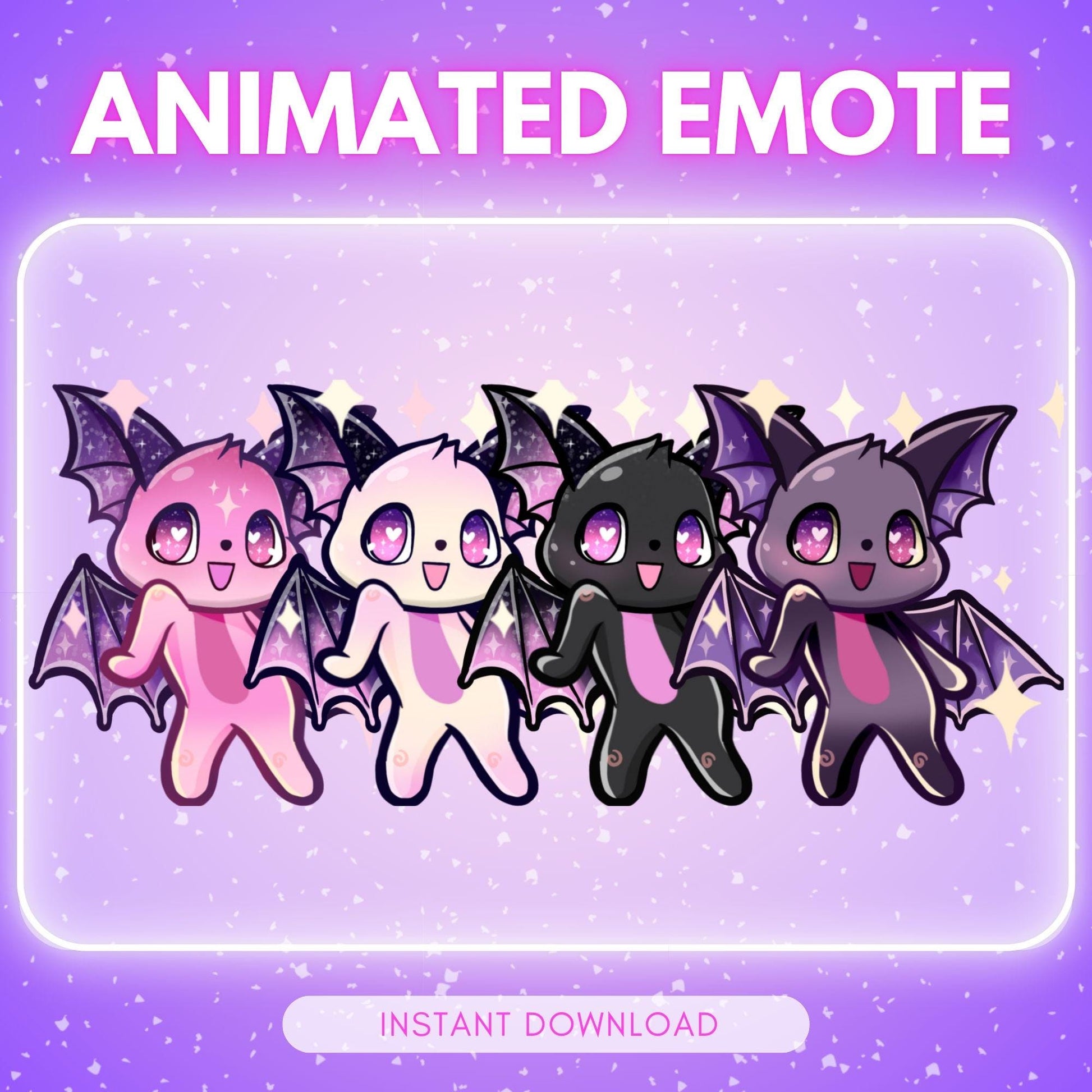 Twitch & discord - Bat Party emote - Two in One emotes | Animated Emote for Twitch & Discord