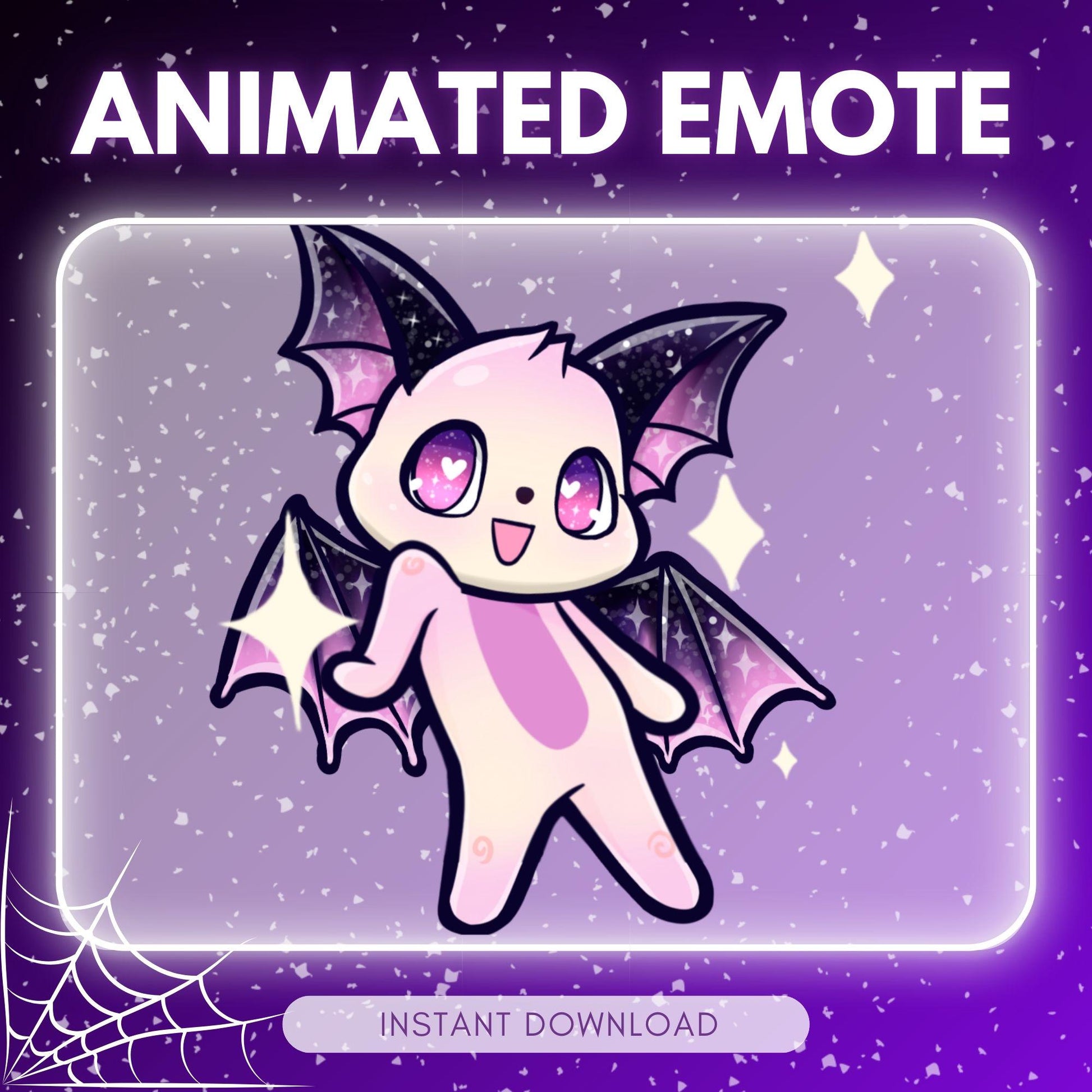 Adorable white Bat emote - dancing bat (perfect | Animated Emote for Twitch & Discord