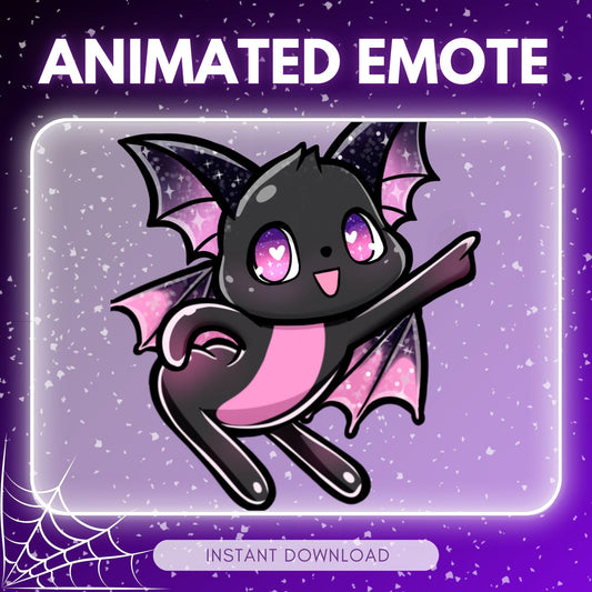 Adorable Bat emote - Disco dancing black bat (perfect | Animated Emote for Twitch & Discord