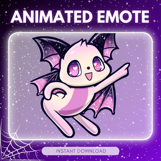 Adorable Bat emote - Disco dancing white bat (perfect | Animated Emote for Twitch & Discord