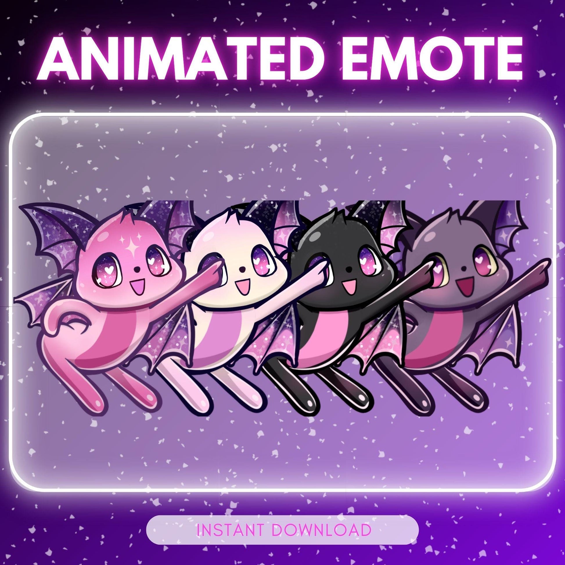 Twitch & discord - Bat Disco Party emote - Two in... | Animated Emote for Twitch & Discord