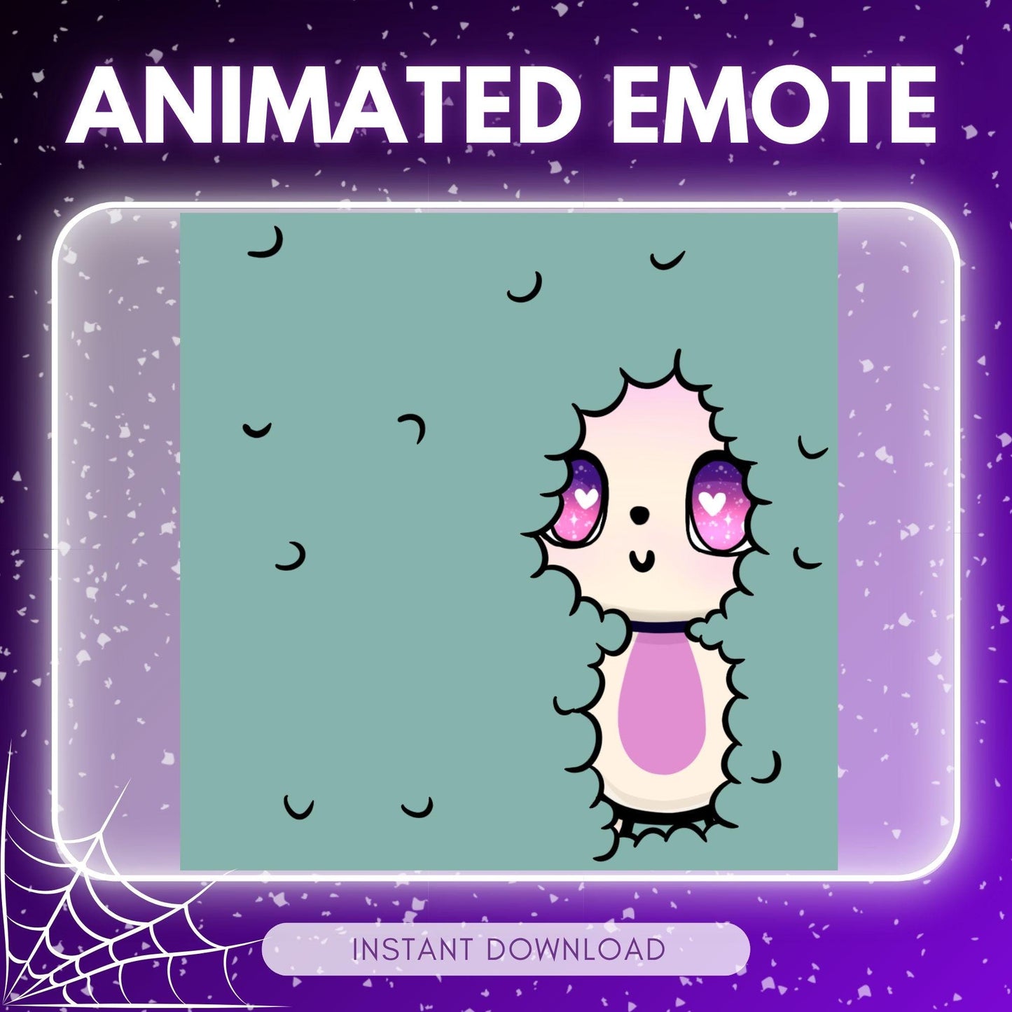 Cute leaving bat - white goth bat | Animated Emote for Twitch & Discord