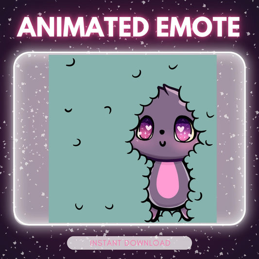 Cute leaving bat - black goth bat | Animated Emote for Twitch & Discord