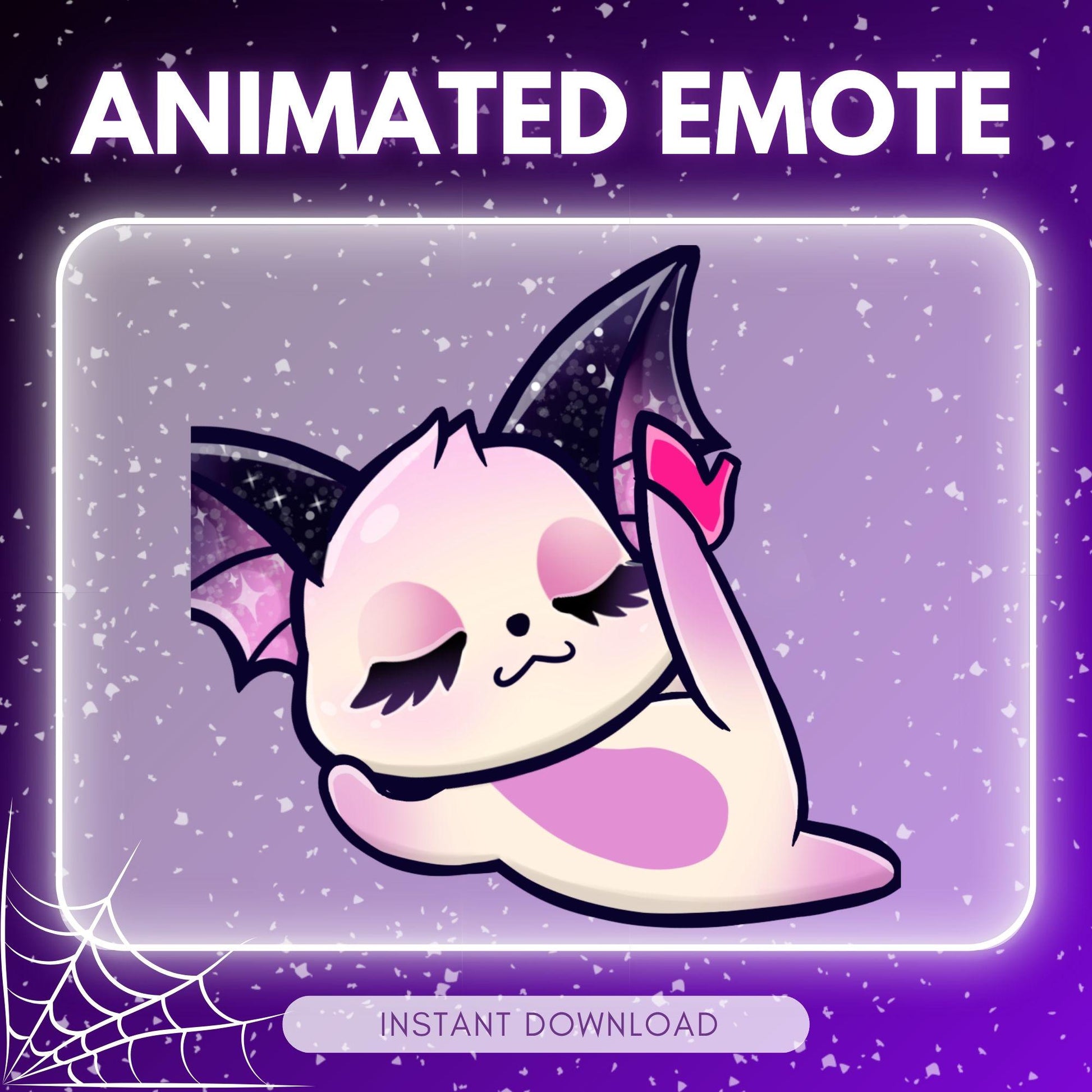 Cute white flamboyant bat - sexy leg raise emote... | Animated Emote for Twitch & Discord