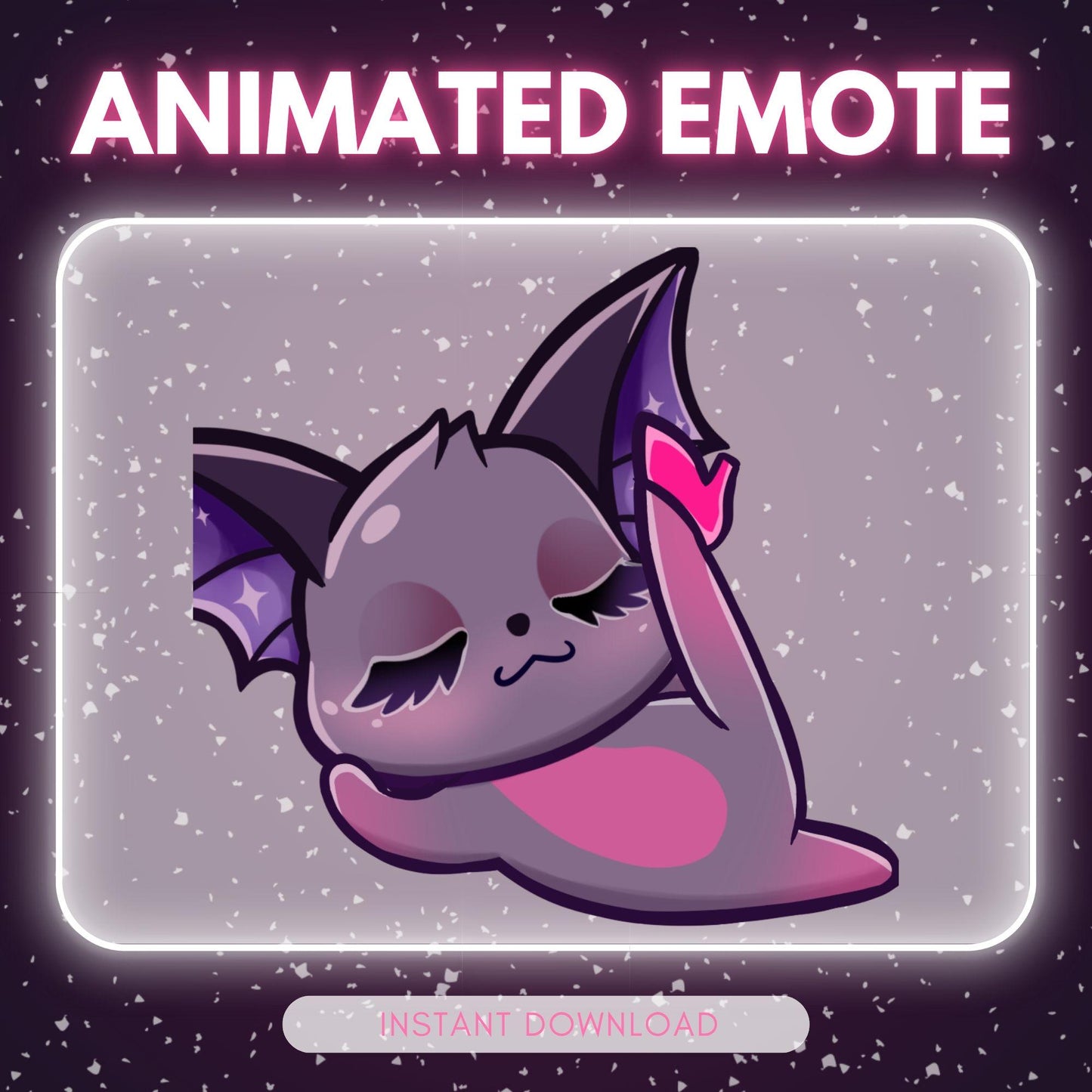 Cute witchy black bat - sexy leg raise emote... | Animated Emote for Twitch & Discord