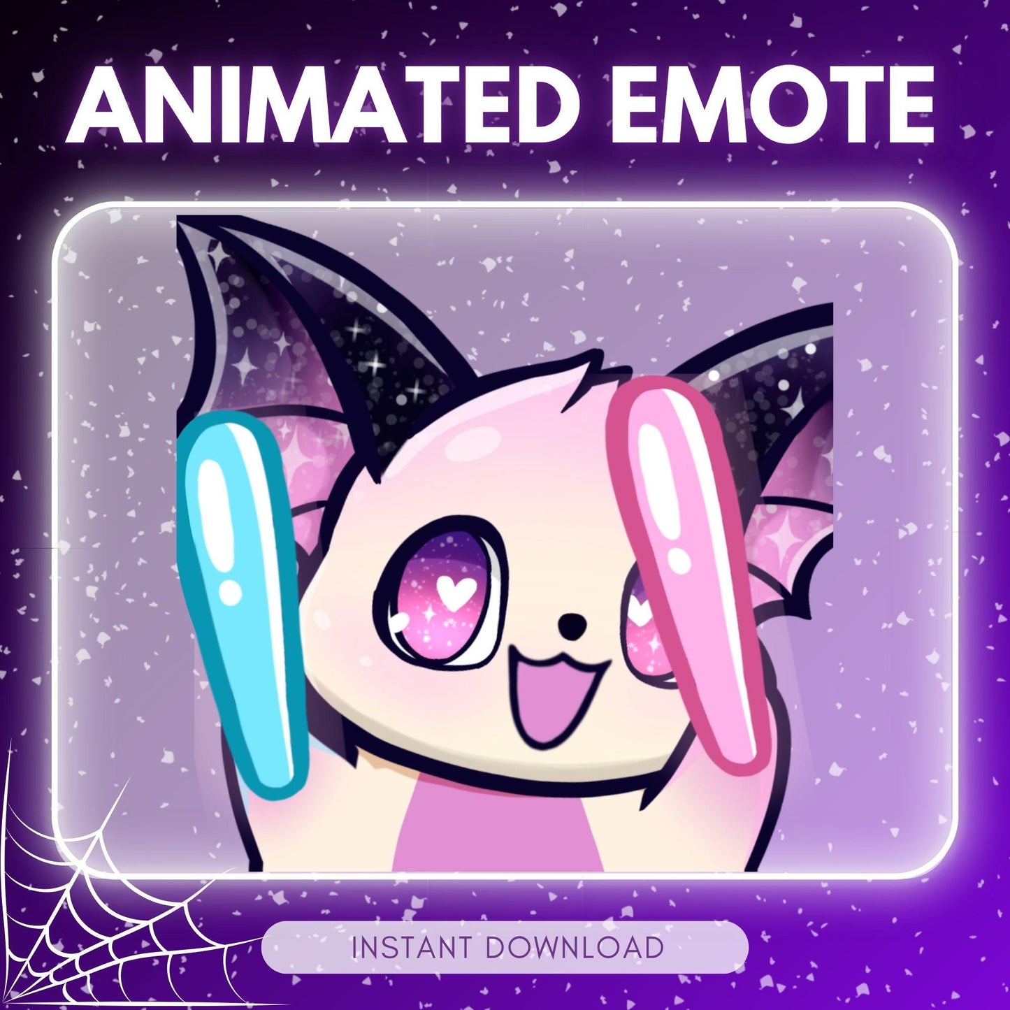 Adorable Bat emote - raving bat (perfect | Animated Emote for Twitch & Discord