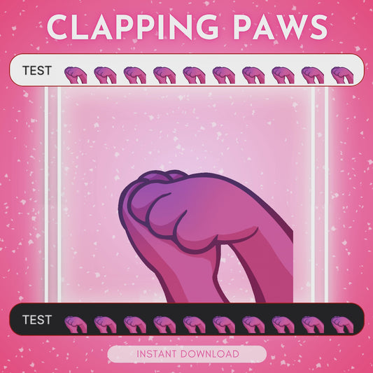 Clapping Pink Paws - Animated Emote