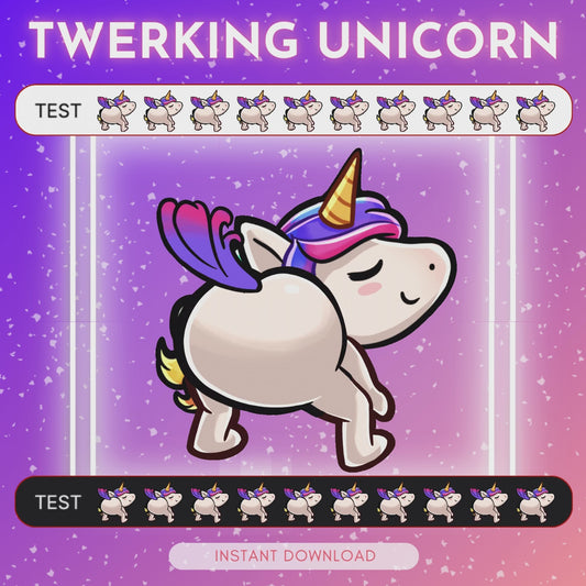 Twerking Unicorn - Animated Emote