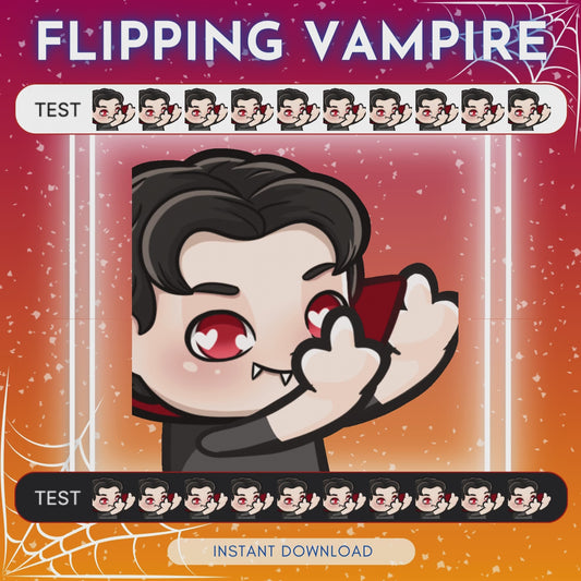 Flipping Vampire ❤️ - Animated Emote