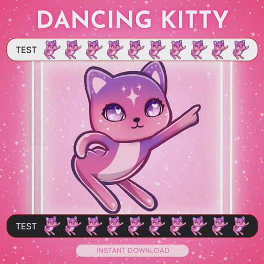 Pink Cat Dance - Animated Emote 🩷