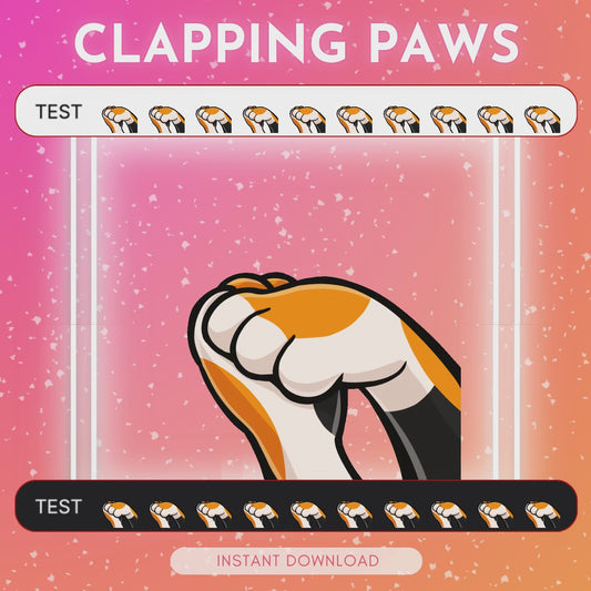 Clapping Calico Paws - Animated Emote