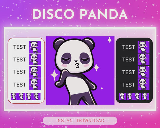 Disco Dancing Panda - Animated Emote 🩵