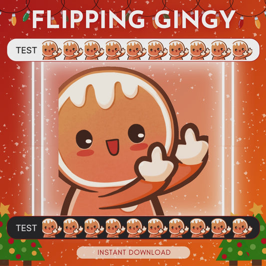 Flipping Gingerbread 🧡 - Animated Emote