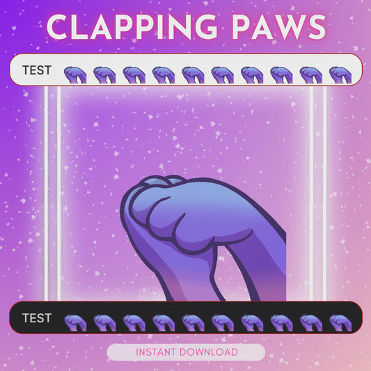 Clapping Purple Paws - Animated Emote