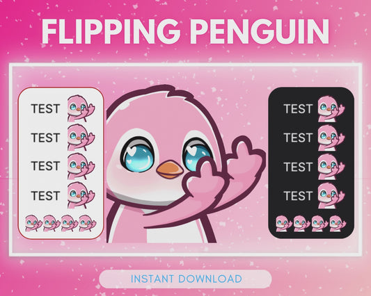 Flipping Pink Penguin 🩷 - Animated Emote