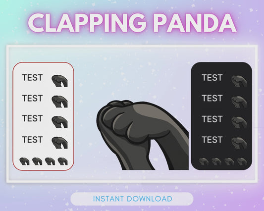 Clapping Black Paws - Animated Emote